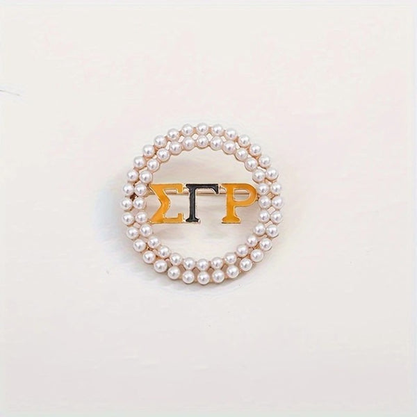 Line Up In A RHO Brooch Accessories__White