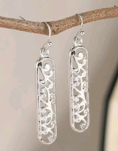 For Whom The Bell SCROLLS Earrings__Silver
