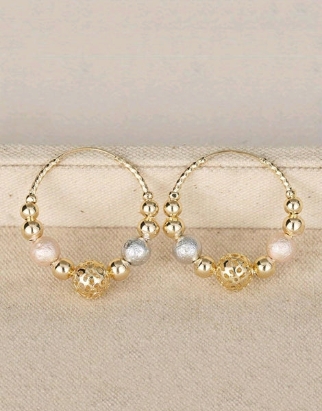 Hoop It Up Earrings__Gold