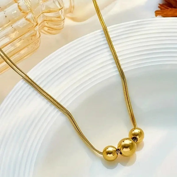 Beauty And The BEADS Necklace__Gold