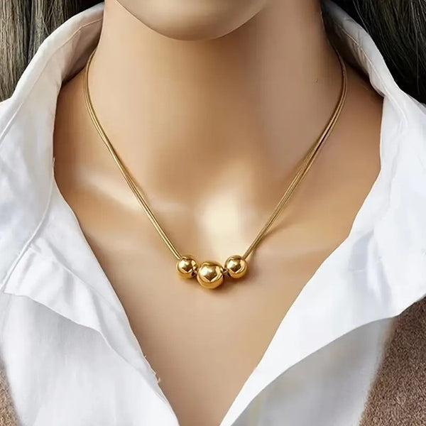 Beauty And The BEADS Necklace__Gold