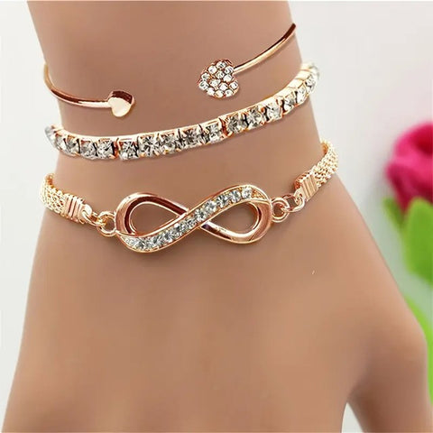 Third Time Is The Charm Bracelet__Rose Gold