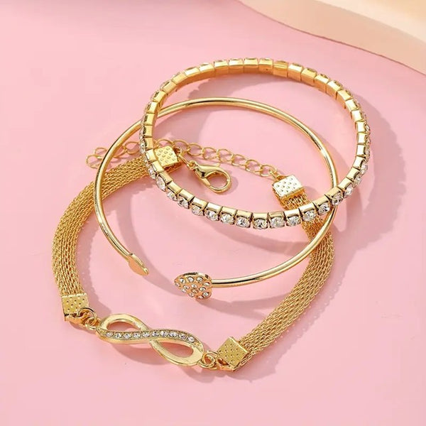 Third Time Is The Charm Bracelet__Gold