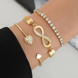 Third Time Is The Charm Bracelet__Gold