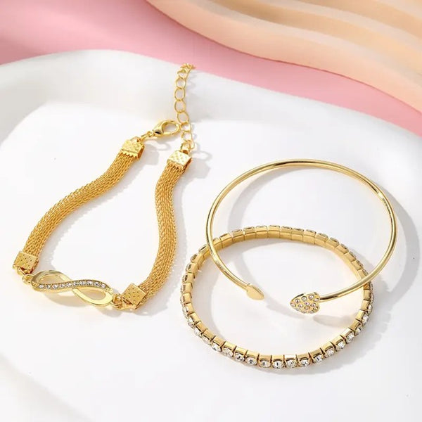 Third Time Is The Charm Bracelet__Gold