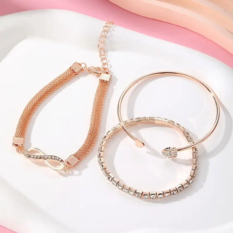 Third Time Is The Charm Bracelet__Rose Gold