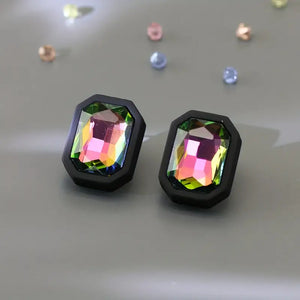 Emerald City Stone Earrings__Black__Multi