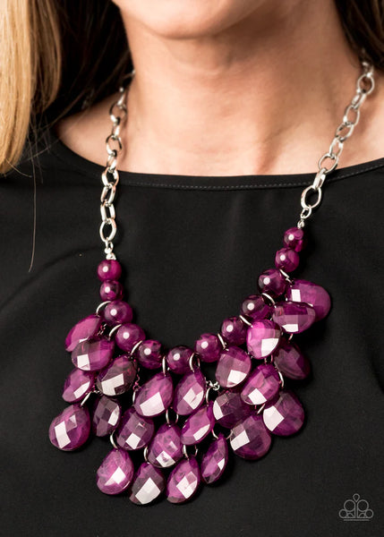 Sorry To Burst Your Bubble Necklace__Purple