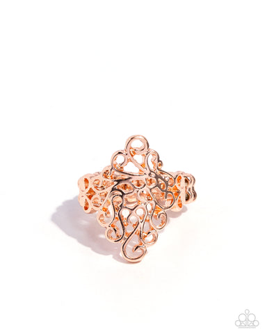 Full-Fledged Filigree Ring__Rose Gold