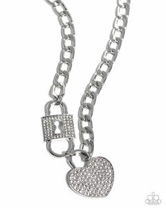 Lock Up Your Love Necklace__White