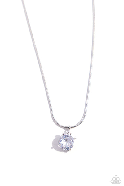 Pronged Premiere Necklace__White