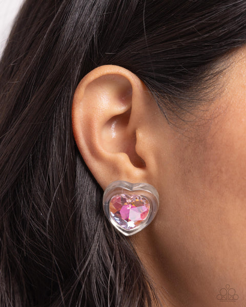 Heart-Pounding Haute Earrings__Pink