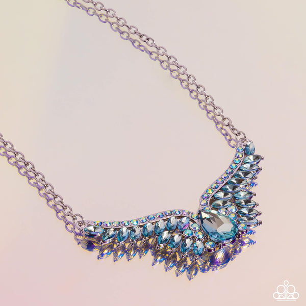 Smoldering Shimmer Necklace__Blue__Multi