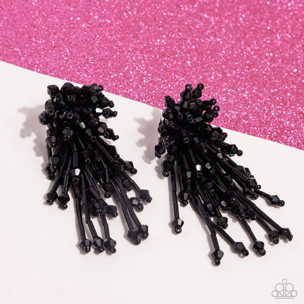 Congratulatory Charm Earrings__Black