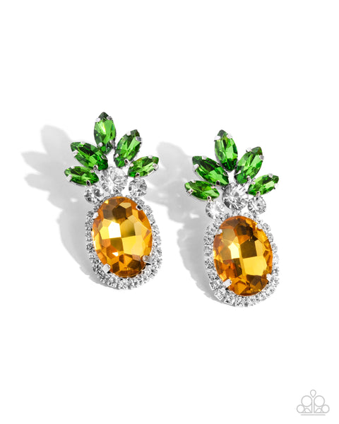 Prismatic Pineapple Earring__Yellow