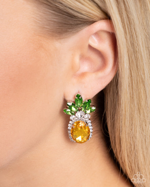 Prismatic Pineapple Earring__Yellow