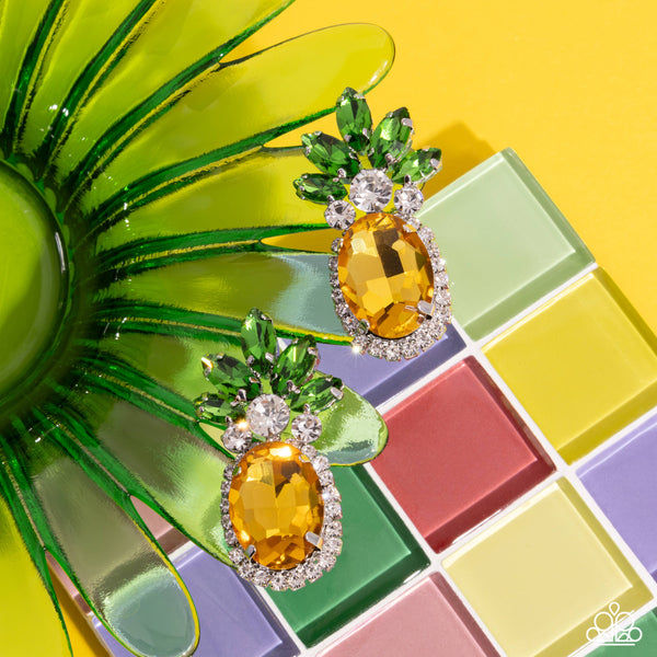 Prismatic Pineapple Earring__Yellow