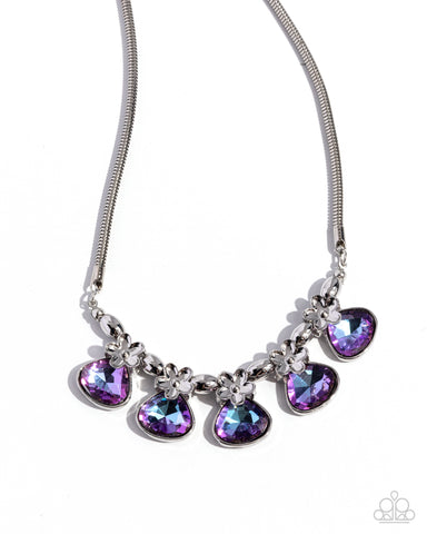 Teardrop Tribute Necklace__Purple