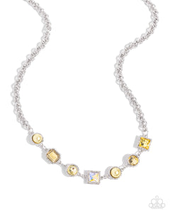 Bejeweled Bravado Necklace__Yellow