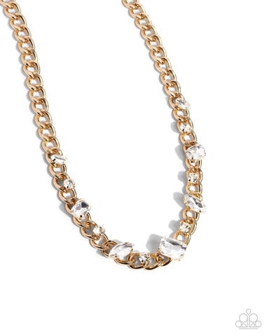 Pronged Perfection Necklace__Gold