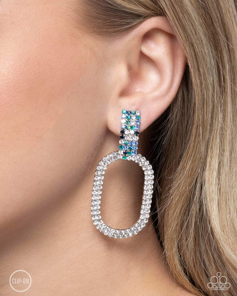 Guarded Glitz Earrings__Blue