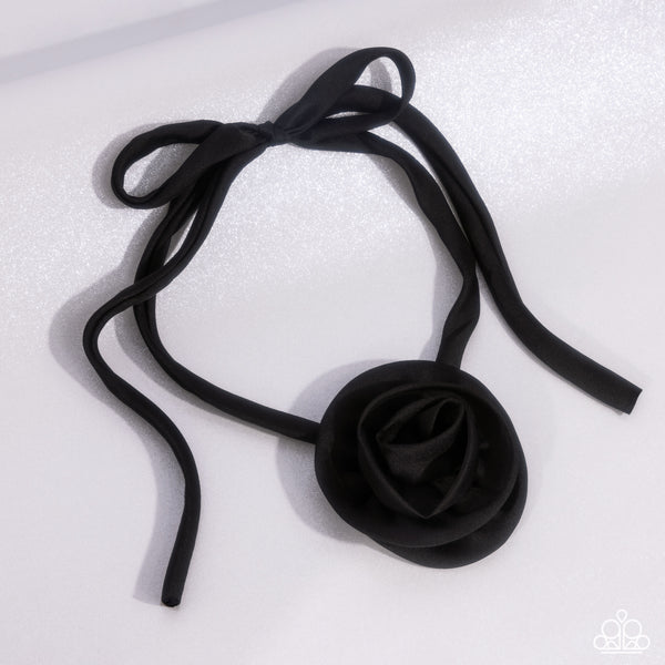 Rosette Reality Necklace__Black