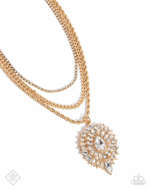 Adorably Administrative Necklace__Gold