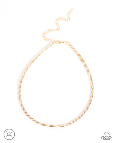 Captivating Choker Necklace__Gold