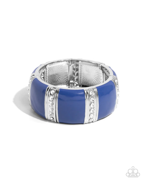 Colored Cameo Bracelet__Blue
