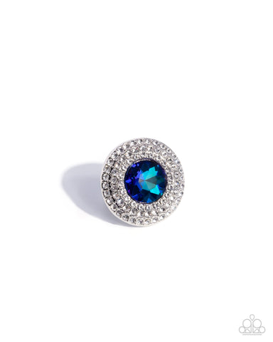 Bedazzled Babe Ring__Blue