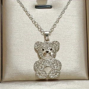 Just BEAR With Me Necklace__Silver