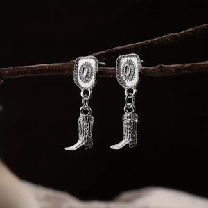 COWBOY Meets COWGIRL Earrings__Silver