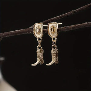 COWBOY Meets COWGIRL Earrings__Gold