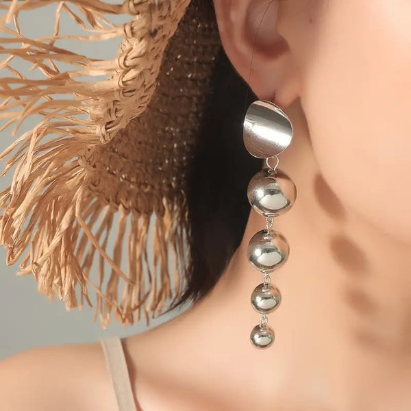 The Ball DRIP Earrings__Silver