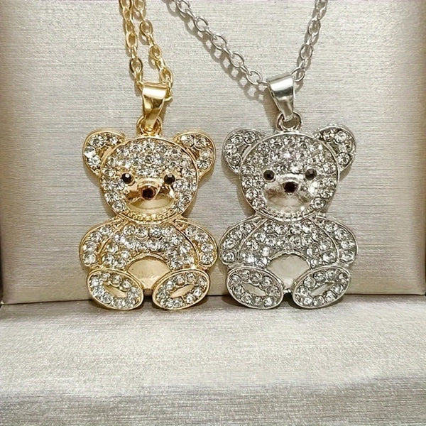 Just BEAR With Me Necklace__Silver