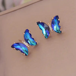 A Butterfly Social Earrings__Blue