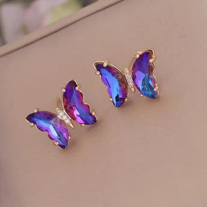 A Butterfly Social Earrings__Purple