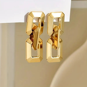 A LINK In My Chain Earrings__Gold
