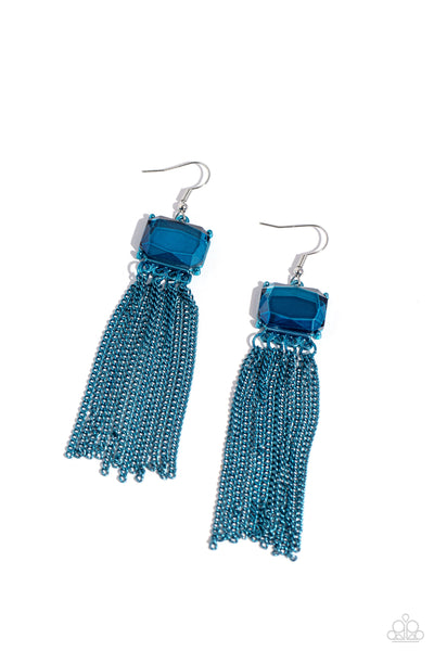 Dreaming of TASSELS Earrings__Blue