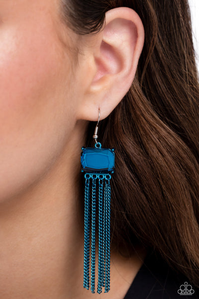 Dreaming of TASSELS Earrings__Blue