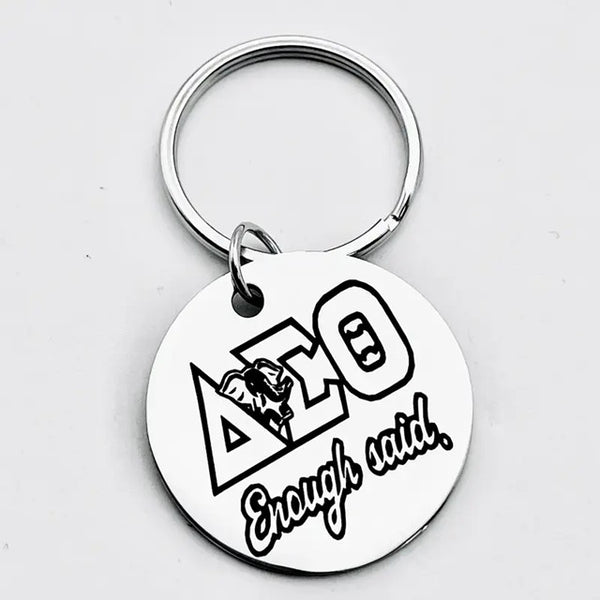 ENOUGH SAID Key Chain__Silver