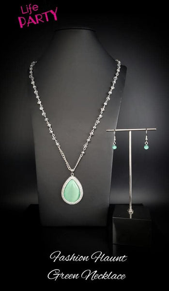 Fashion Flaunt Necklace__Green