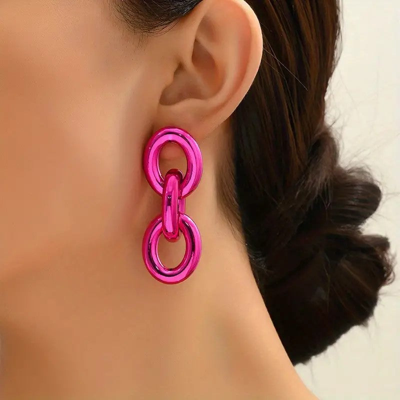 Game CHAINger Earrings__Pink