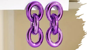 Game CHAINger Earrings__Purple