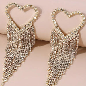 Make My Heart Shimmer Earrings__Gold