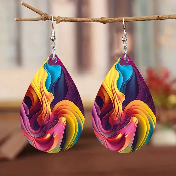 Let's Swirl Some Paint Earrings__Multi