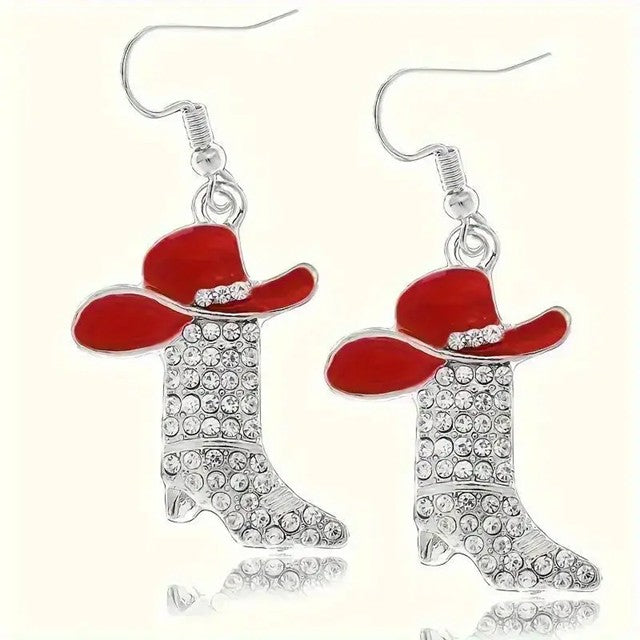Shine My Boots Earrings__Red