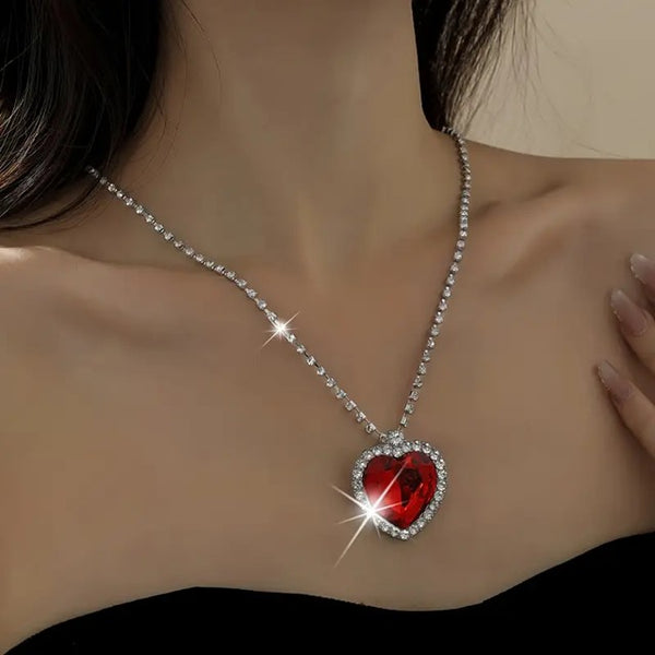 Heart As Big As The Titanic Necklace__Red