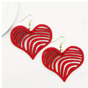 With A Blind Heart Earrings__Red