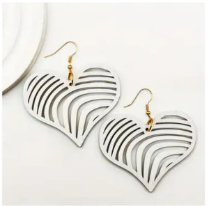With A Blind Heart Earrings__White